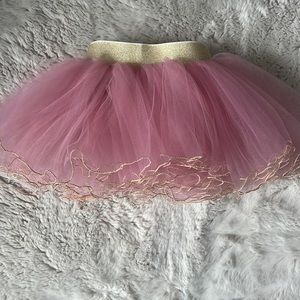 Tutu Toddler Pink and Glitter Gold NWT